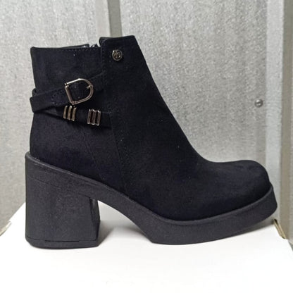 Botin De Mujer Negro Gamuza (BA108.N)