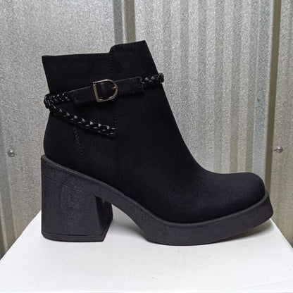 Botin de mujer negro gamuza (BA124.N)