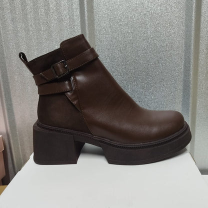 Botin de Mujer Cafe Alto medio (BA120.Mr)