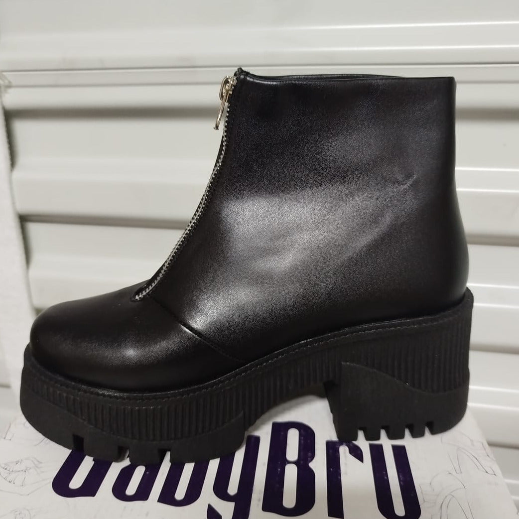 Botin de Mujer negra alto medio (BA117.N)