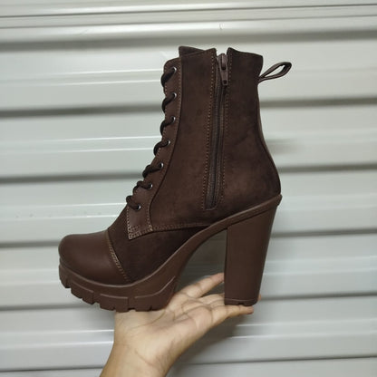 Botin De Mujer Cafe Alto Liviano (BA121.CF)