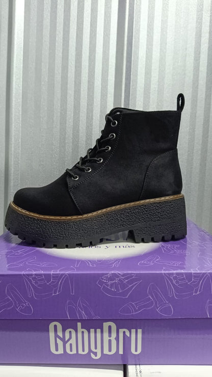 Botin Mujer Negro Gamuza (BA161.N)