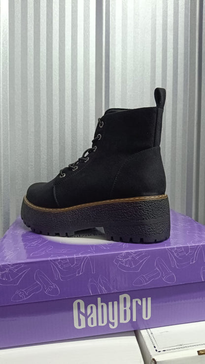Botin Mujer Negro Gamuza (BA161.N)