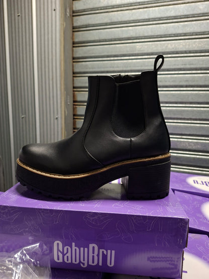 Botines de Mujer Negro Plataforma (BA158.E)