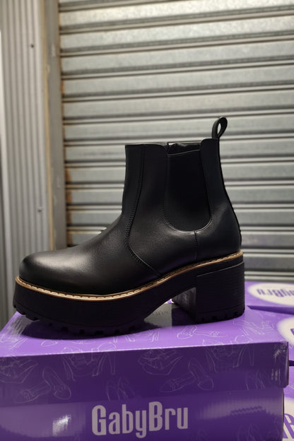 Botines de Mujer Negro Plataforma (BA158.E)