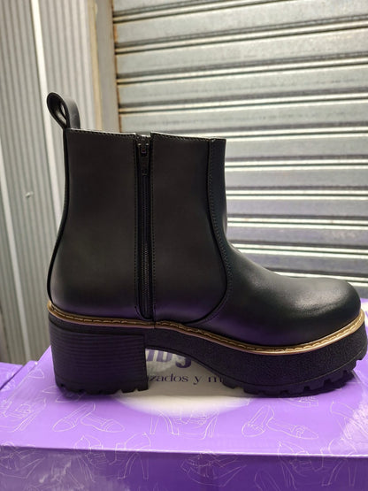 Botines de Mujer Negro Plataforma (BA158.E)