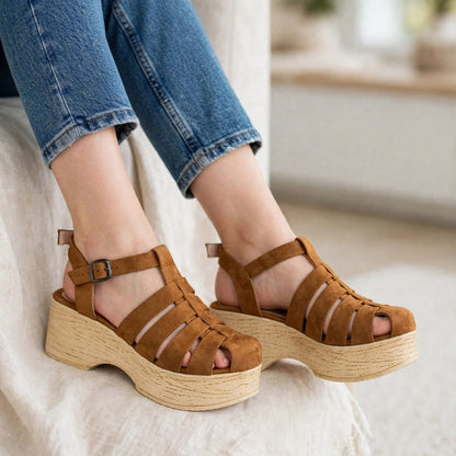 Sandalia de Mujer Camel Bajo Calado (SL127.CA)