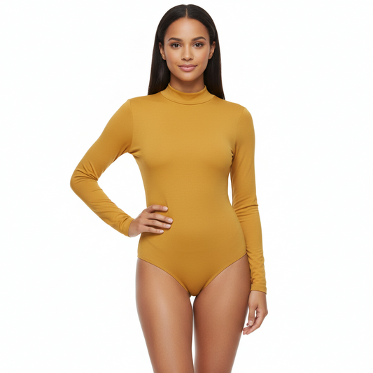 Bodys Mostaza de Mujer