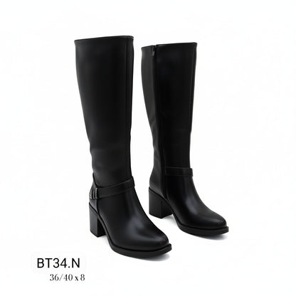 Bota de Mujer Negra Alto Medio (BT34.N)