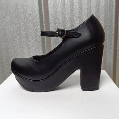 Zapato de mujer taco alto negro (SL41.EC)