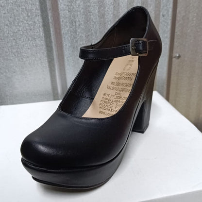 Zapato de mujer taco alto negro (SL41.EC)