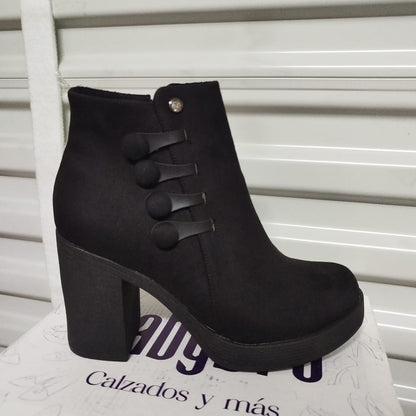 Botin de Mujer negra alto medio (BA127.N)