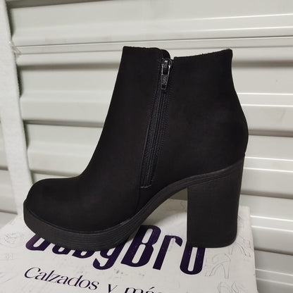 Botin de Mujer negra alto medio (BA127.N)