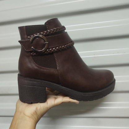 Botin De Mujer taco medio Cafe (BA42.EF)