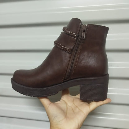 Botin De Mujer taco medio Cafe (BA42.EF)