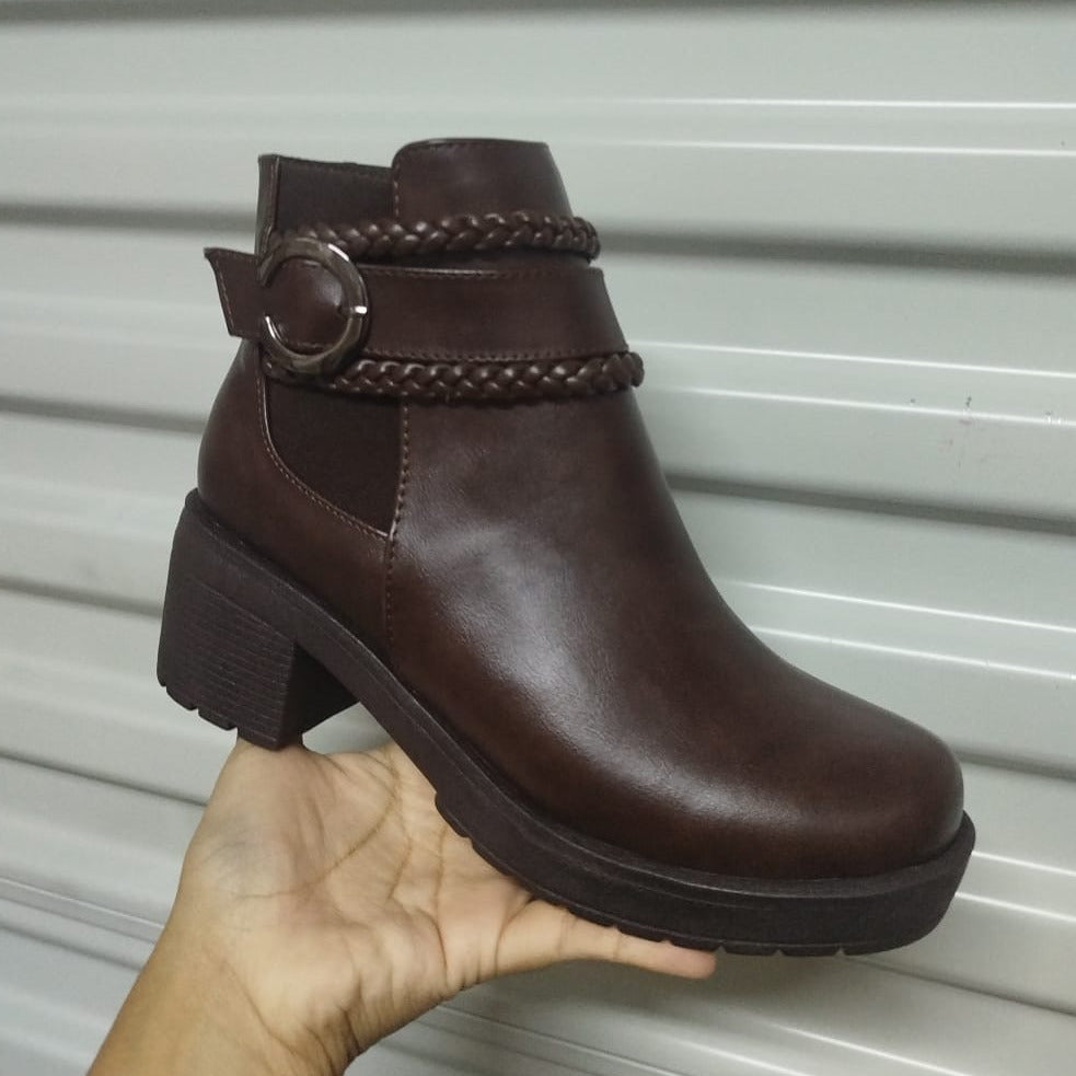 Botin De Mujer taco medio Cafe (BA42.EF)