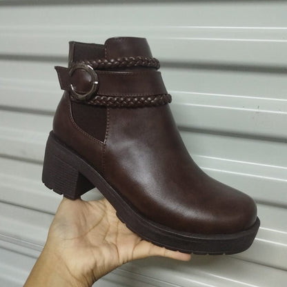 Botin De Mujer taco medio Cafe (BA42.EF)