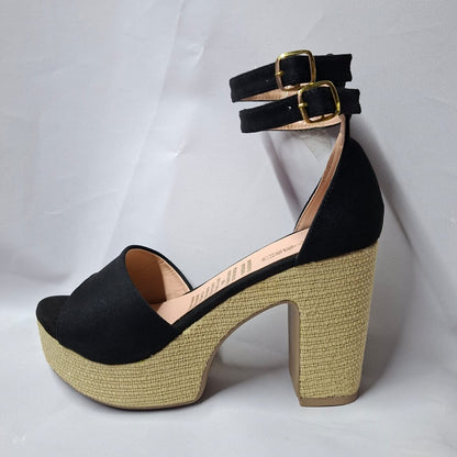 Sandalia Alta Mujer Doblre Correa (SL120.N)