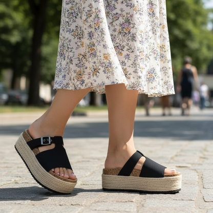 Sandalia de mujer negra (SL50.N)