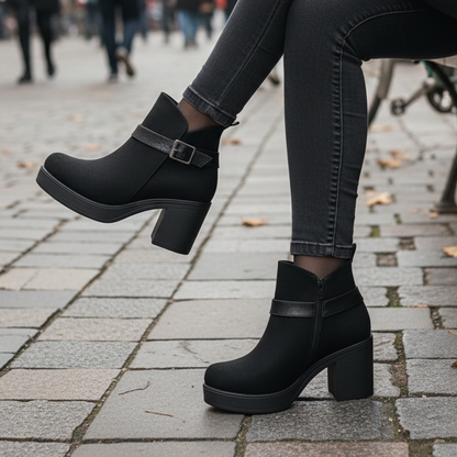 Botin De Mujer negro gamuza (BA111.N)