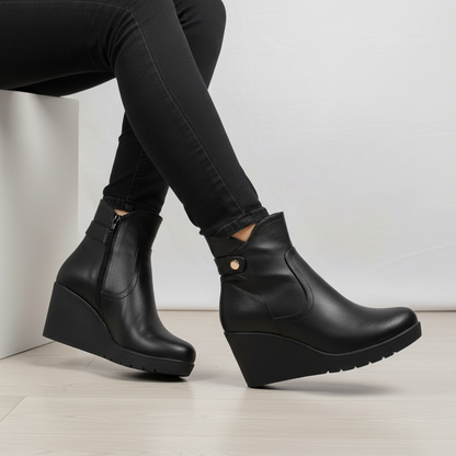 Botin de mujer negro Cuña (BA61.N)