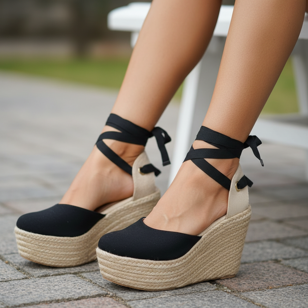 Sandalias de Mujer Altas Yute Original (Ñ16.N)