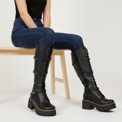 Bota de Mujer Alta Cordones (BT54.E)