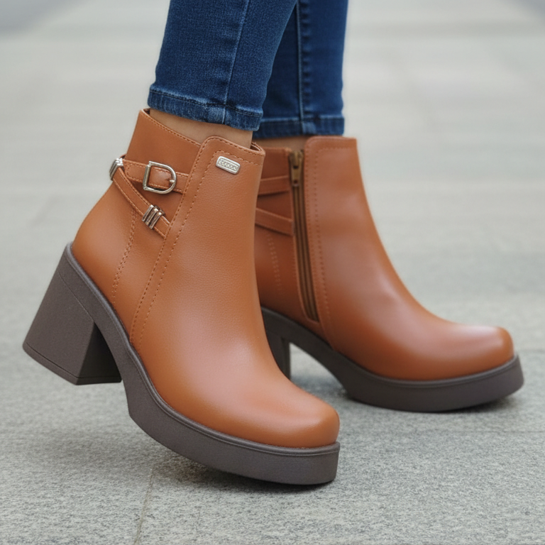 Botin De Mujer Camel (BA108.Ca)
