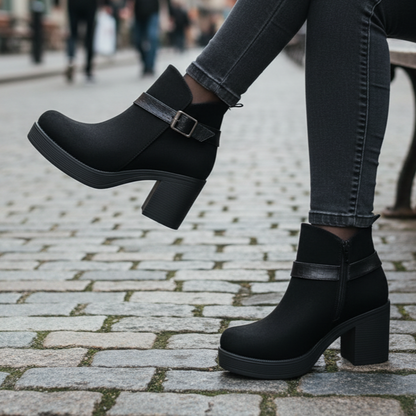 Botin De Mujer negro gamuza (BA111.N)