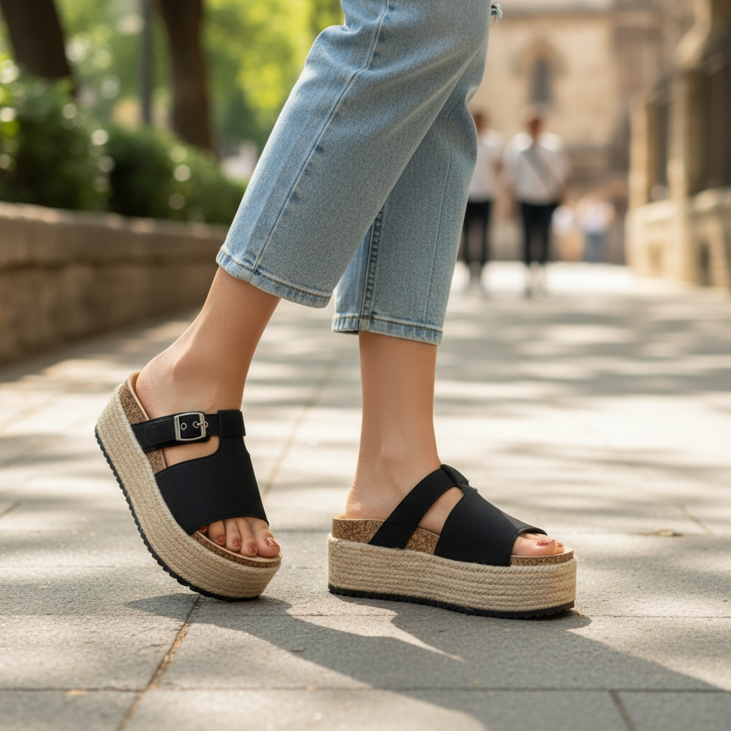 Sandalia de mujer negra (SL50.N)