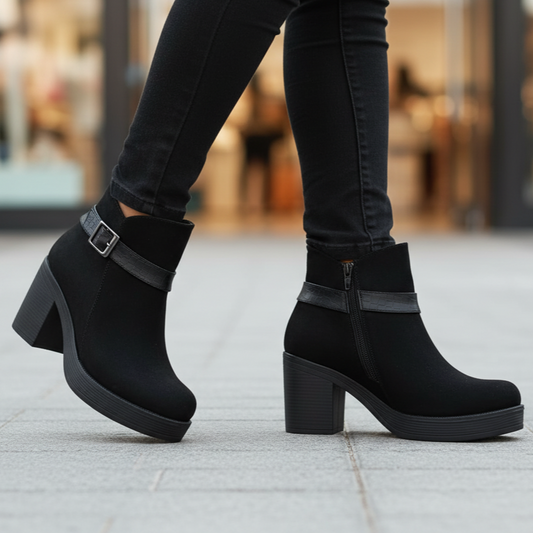 Botin De Mujer negro gamuza (BA111.N)