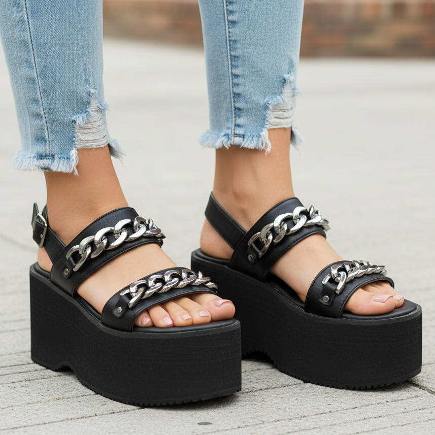 Sandalia de mujer negra (SL53.N)