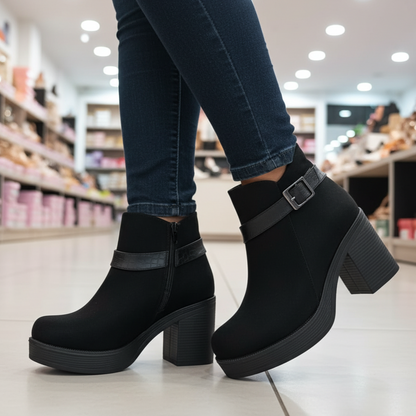 Botin De Mujer negro gamuza (BA111.N)