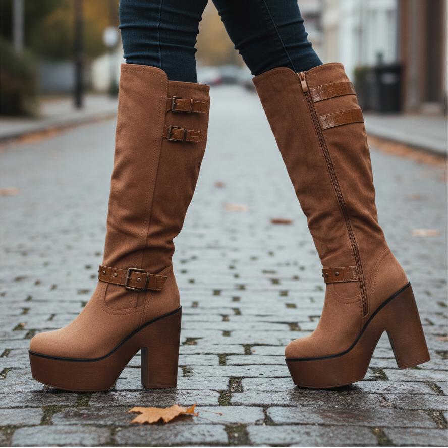 Bota de Mujer Alta Caramel  (BT37.Ca)