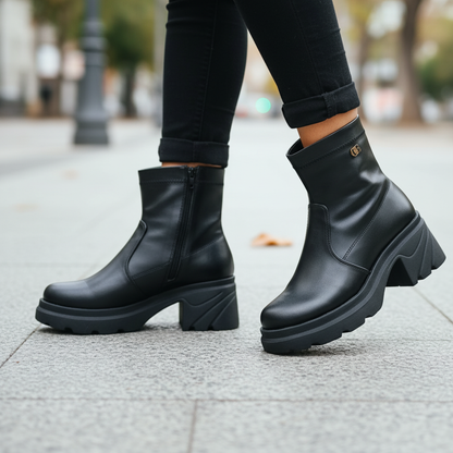 Botin de Mujer negro caña alta(BA34.N)
