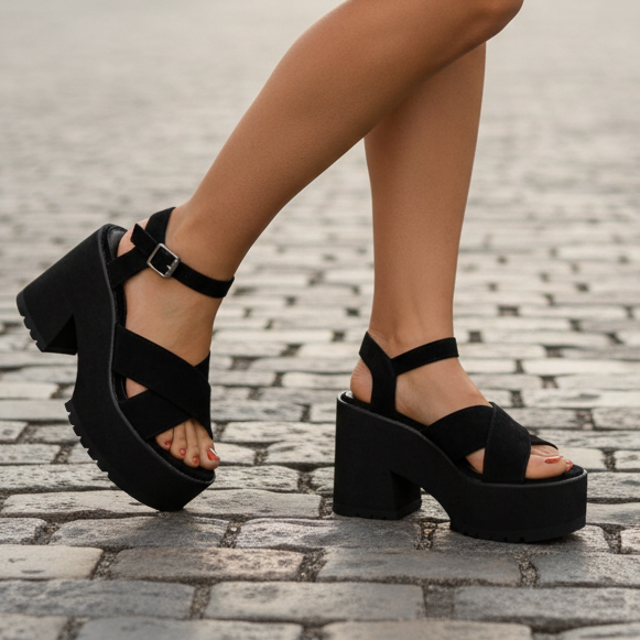 Sandalia de mujer negra (SL54.N)