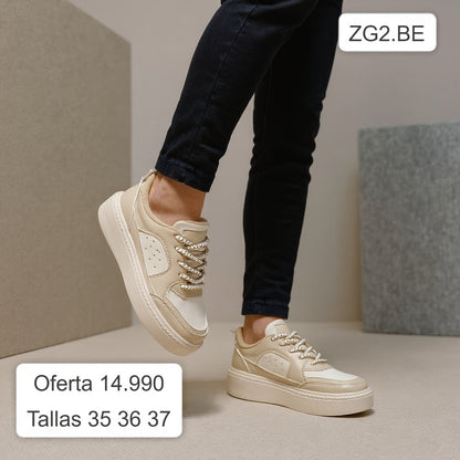 Zapatillas De Mujer Beige  (ZG2.Be)