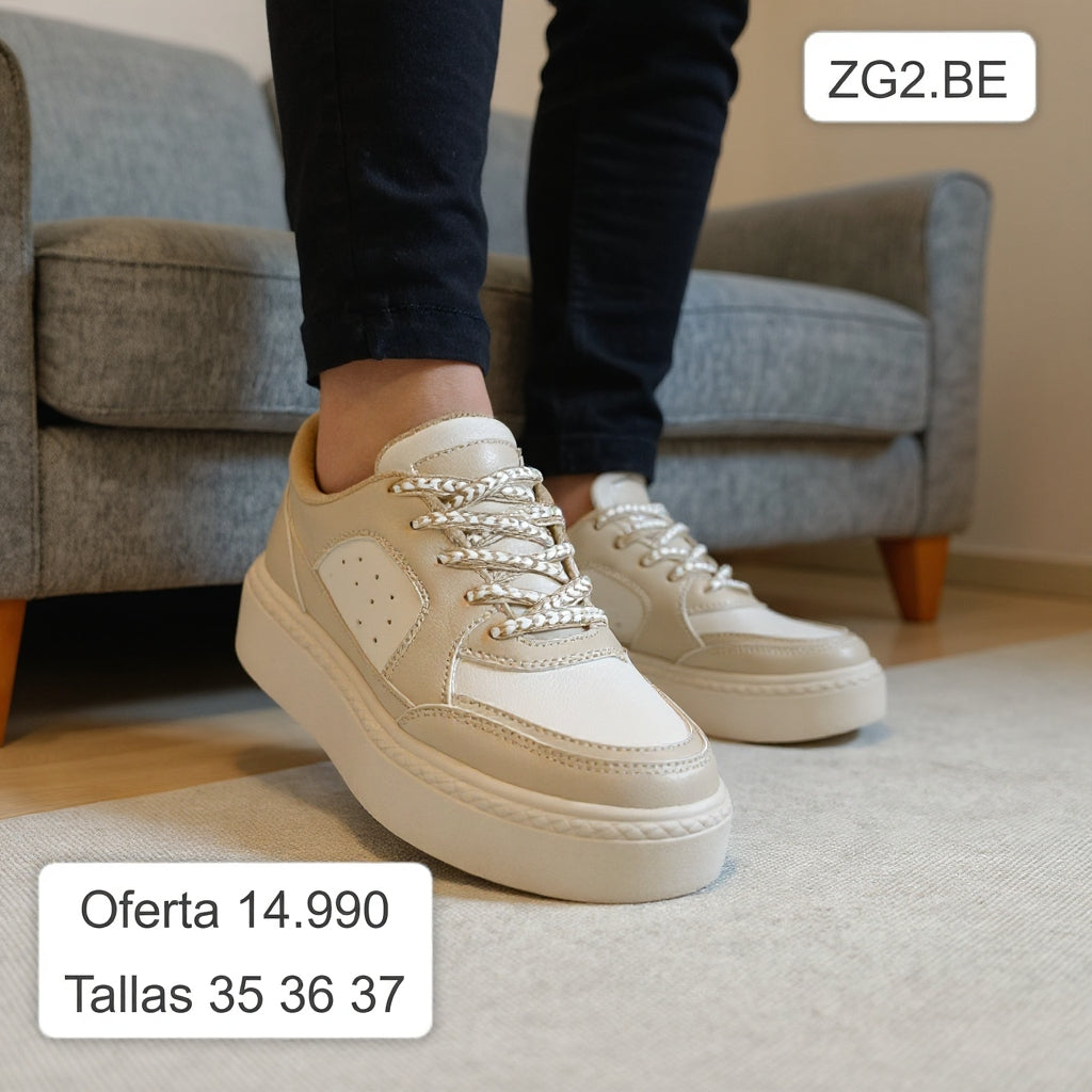Zapatillas De Mujer Beige  (ZG2.Be)