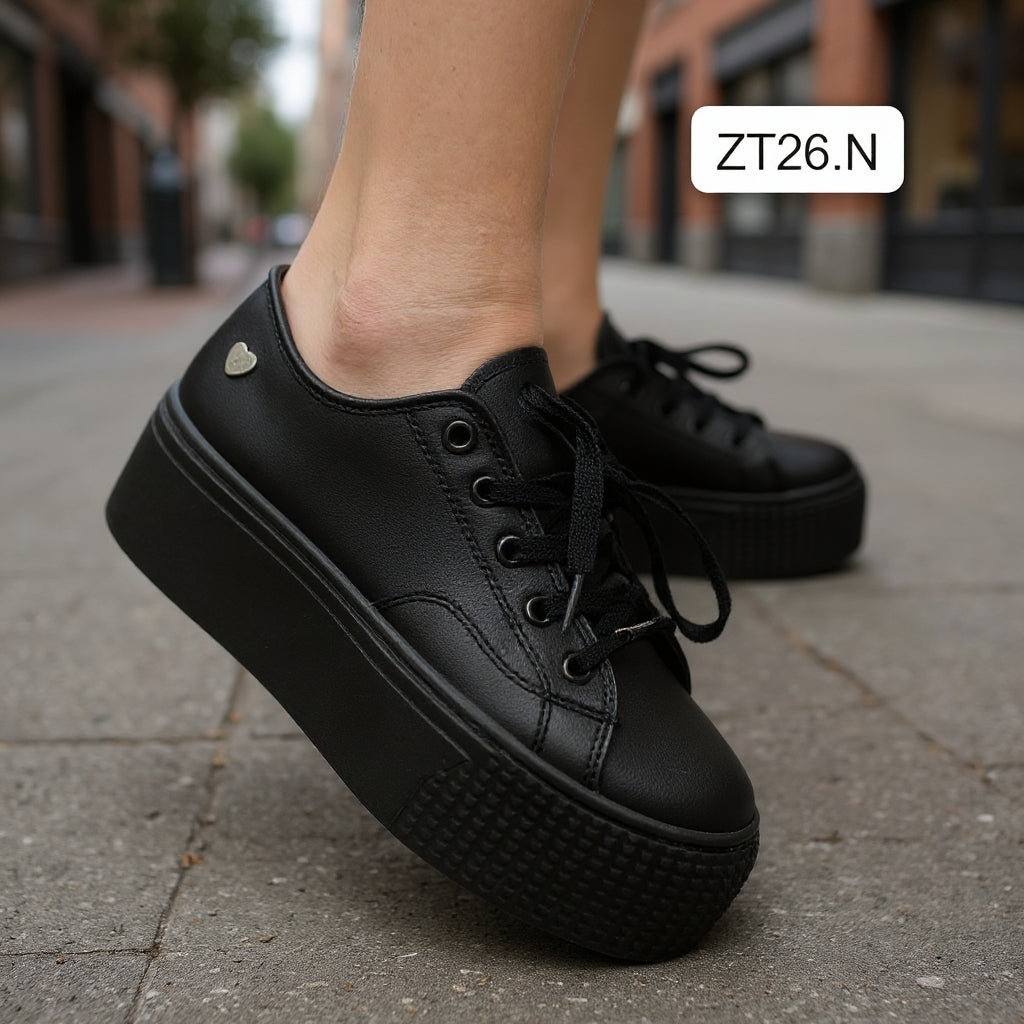 Zapatilla Mujer Negra (ZT26.N)