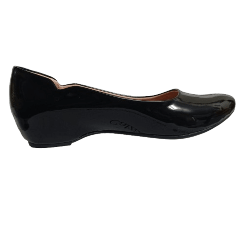 Ballerinas de mujer charol negro (H20.H) - Gabybru Calzados