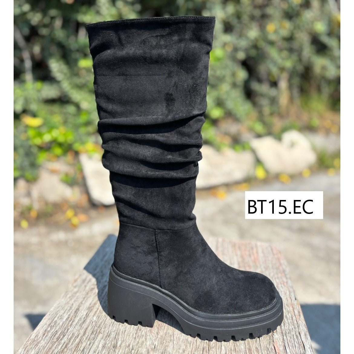 Bota Alta de Mujer Negra (BT15.Ga) - Gabybru Calzados