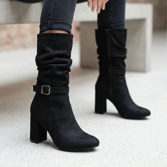 Bota Alta de Mujer Negra (BT33.N) - Gabybru Calzados