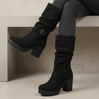 Bota Alta de Mujer Negro (BT30.N) - Gabybru Calzados