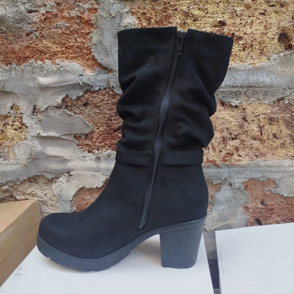 Bota Alta de Mujer Negro (BT30.N) - Gabybru Calzados