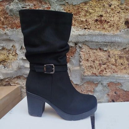 Bota Alta de Mujer Negro (BT30.N) - Gabybru Calzados
