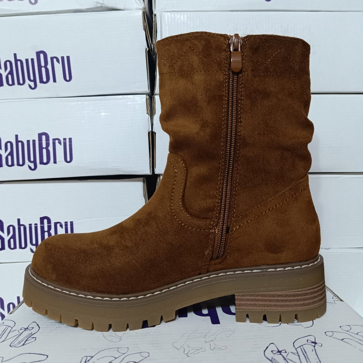 Bota corta de Mujer Cafe (BB12.CF) - Gabybru Calzados
