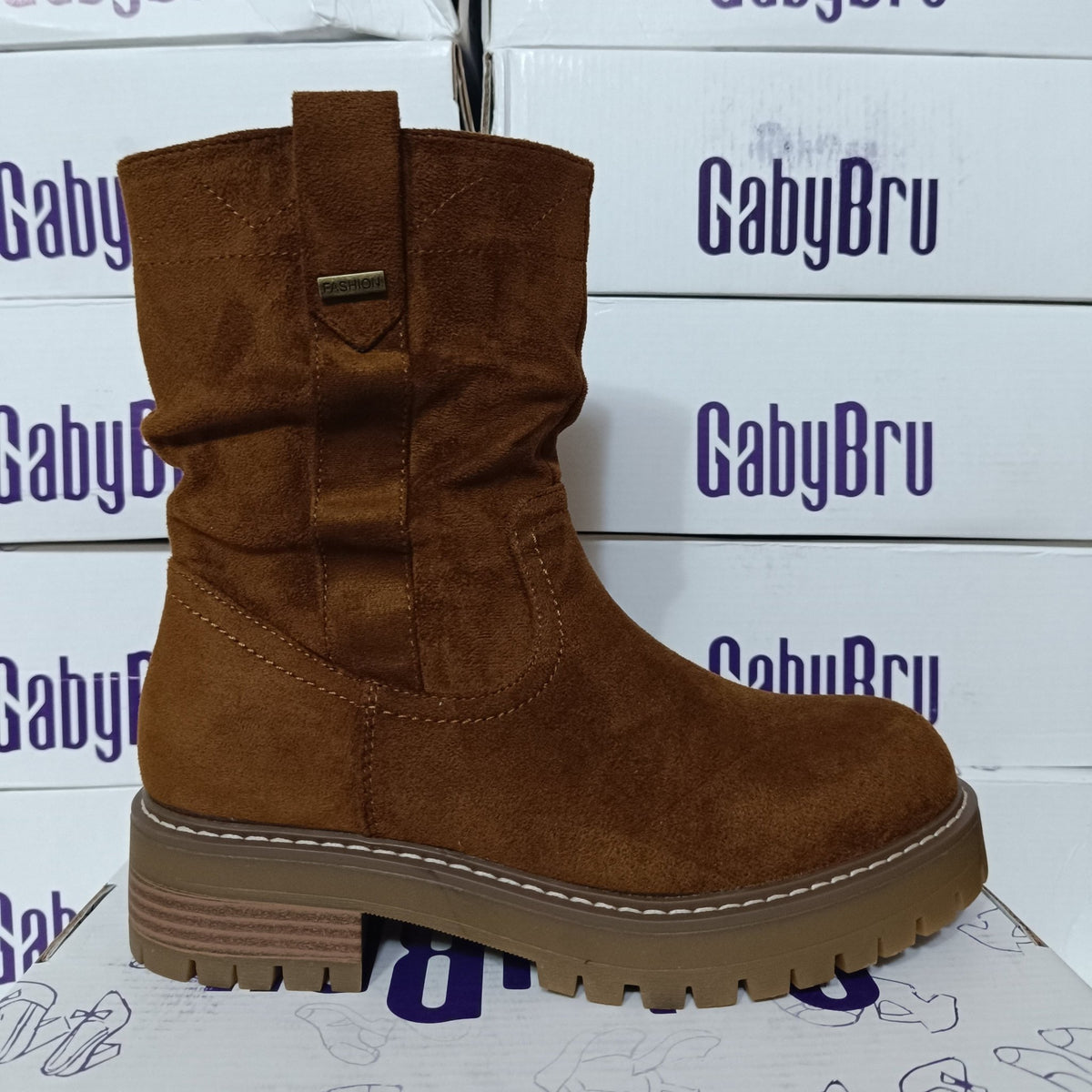 Bota corta de Mujer Cafe (BB12.CF) - Gabybru Calzados
