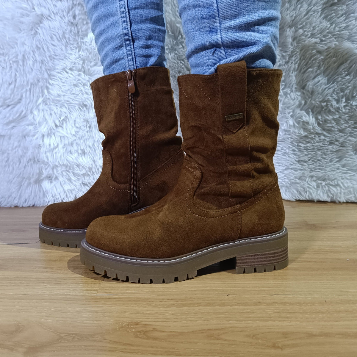 Bota corta de Mujer Cafe (BB12.CF) - Gabybru Calzados