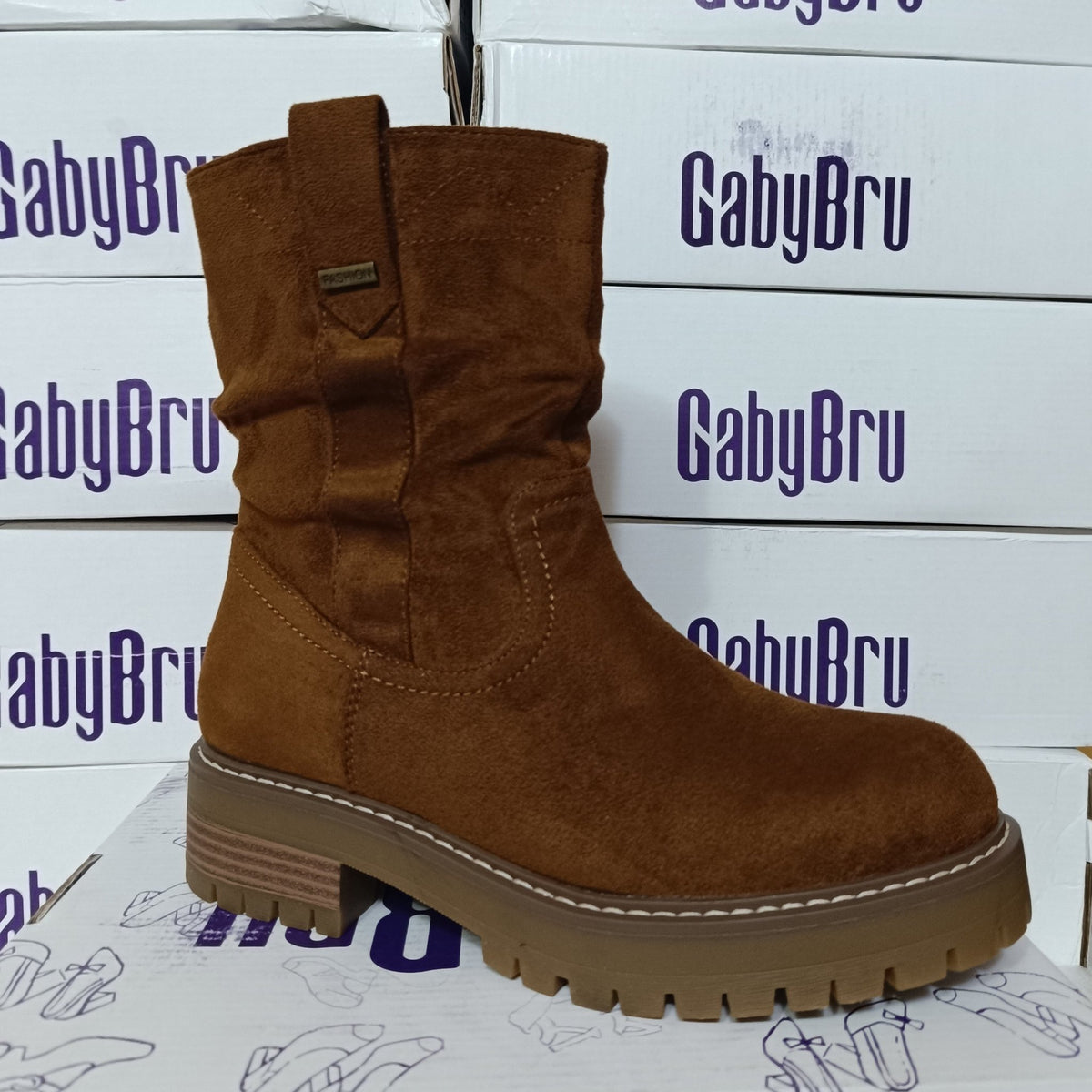 Bota corta de Mujer Cafe (BB12.CF) - Gabybru Calzados