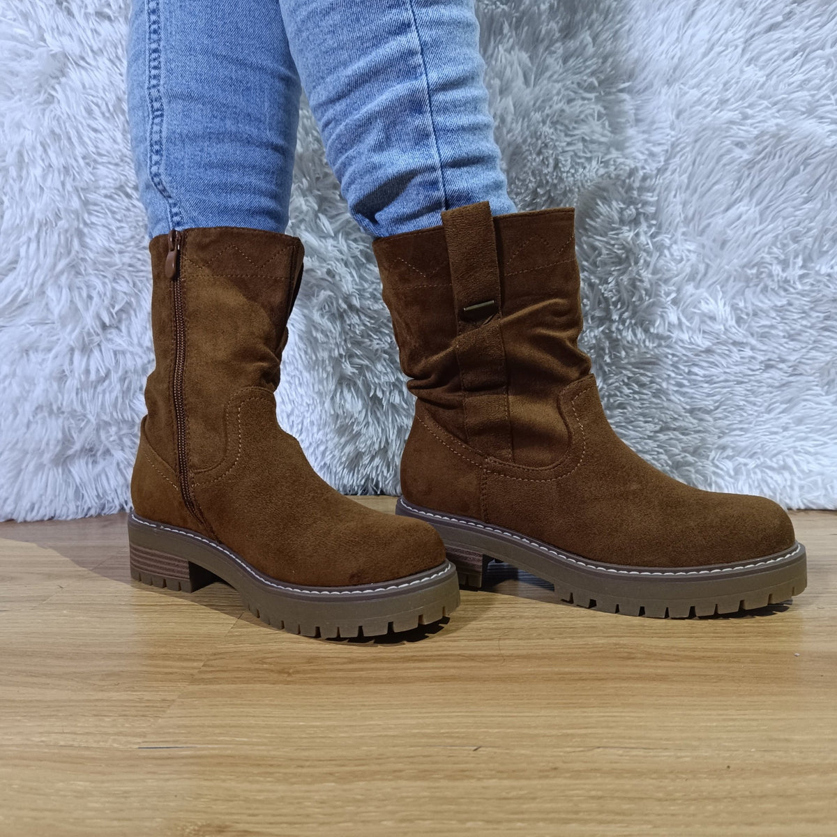 Bota corta de Mujer Cafe (BB12.CF) - Gabybru Calzados